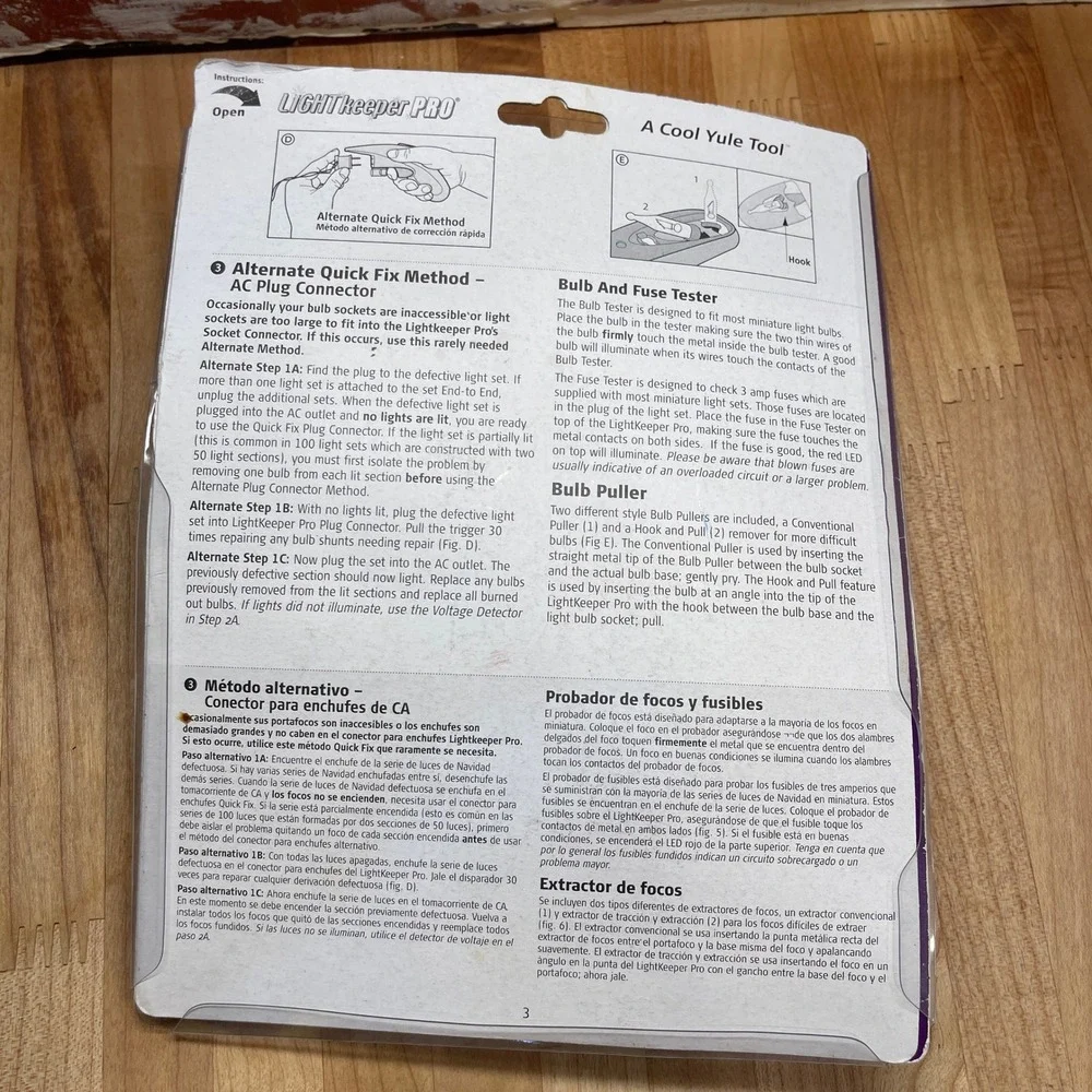 LightKeeper Pro Incandescent Light Set Repair Tool As Seen On TV Red New